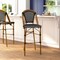 Flash Furniture Bordeaux Stackable IndoorOutdoor French Bistro 30 High Barstool, BlackWhite and Bamboo Finish SDA-AD642001-BS-BKWH-NAT-GG - alternate 2